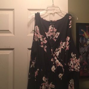 Glamour-Lane Bryant size 18 black dress w/flowers